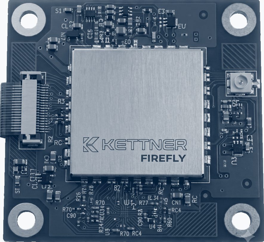 Firefly swarm coordination datalink module, concept render